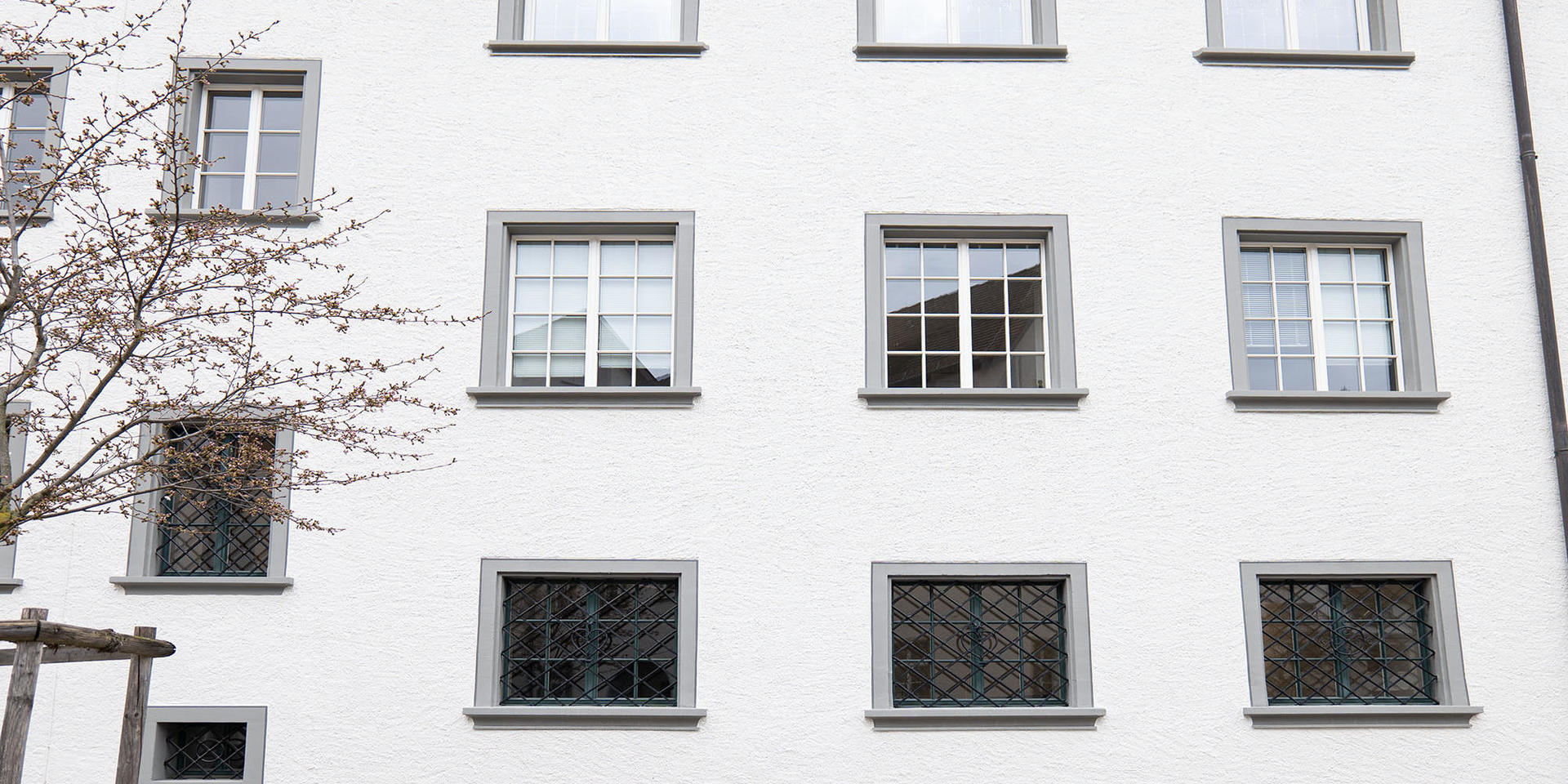 B Rlocher Bau Fassadenrenovation Im Inneren Klosterhof St Gallen